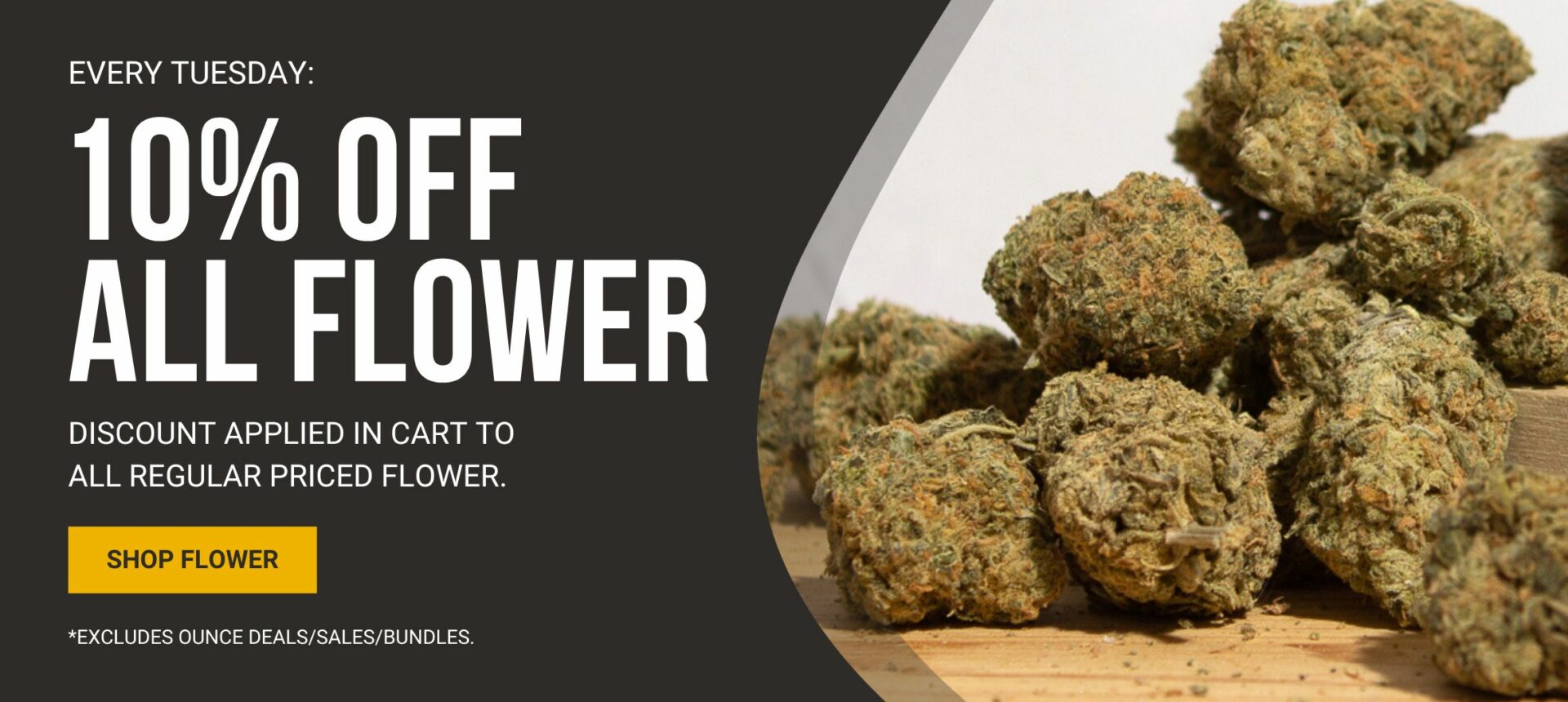 CannaBudget Canada - 10% Off All Flower Banner