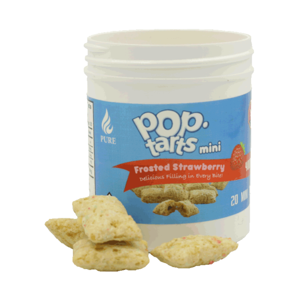 Pop Tarts Mini’s – THC Infused Frosted Strawberry Bites – 400mg | CannaBudget Canada