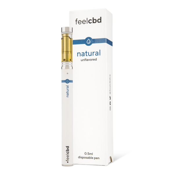 FeelCBD – Natural – Disposable CBD Vape Pen 0.5ml | CannaBudget Canada