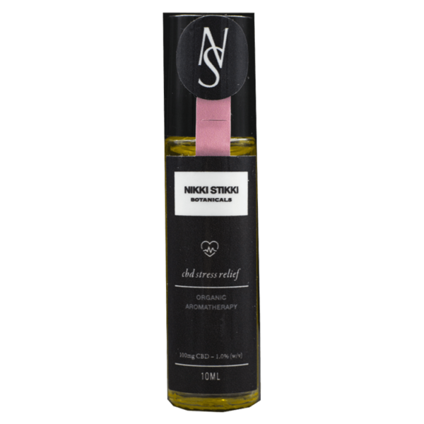 Nikki Stikki Botanicals – Organic Aromatherapy – CBD Stress Relief Roller 100mg CBD | CannaBudget Canada