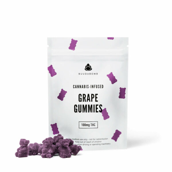 Buudabomb – Grape Gummies 100mg THC | CannaBudget Canada