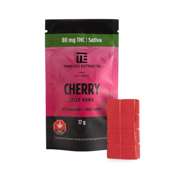 Twisted Extracts – Cherry Jelly Bomb – Sativa – 80mg THC | CannaBudget Canada