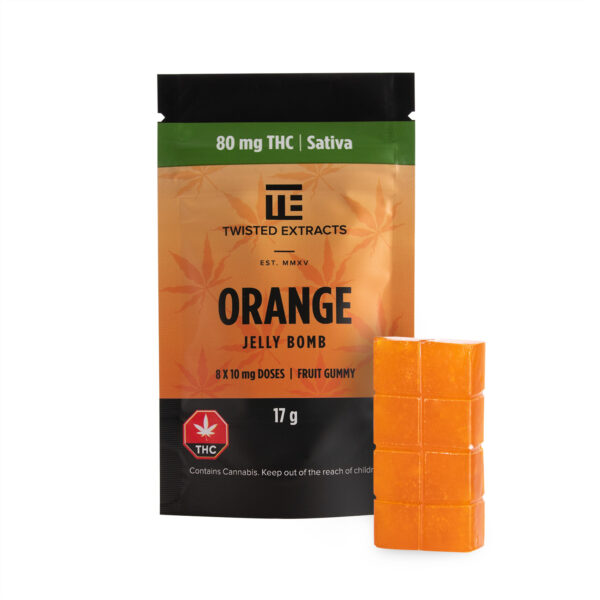 Twisted Extracts – Orange Jelly Bomb – Sativa – 80mg THC | CannaBudget Canada