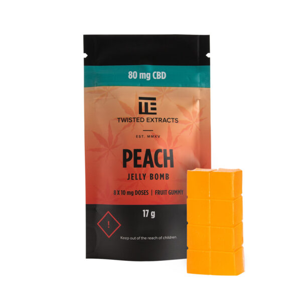 Twisted Extracts – Peach Jelly Bombs – CBD | CannaBudget Canada