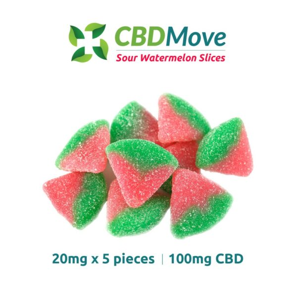 CBD Move – CBD Gummies – Watermelon – 100mg CBD | CannaBudget Canada