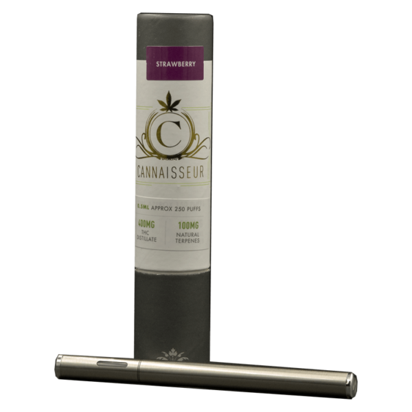 Cannaisseur – Disposable THC Distillate Pen – Strawberry 0.3ml | CannaBudget Canada