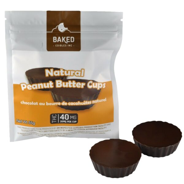 Baked Edibles – Chocolate Mini Peanut Butter Cups 40mg THC | CannaBudget Canada