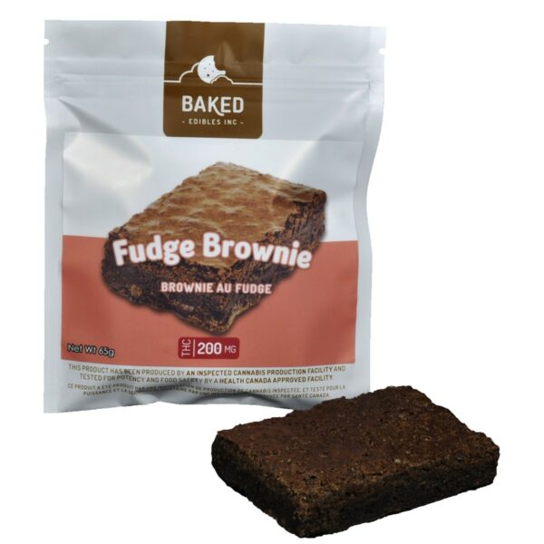 Baked Edibles – Fudge Brownie 200mg THC | CannaBudget Canada