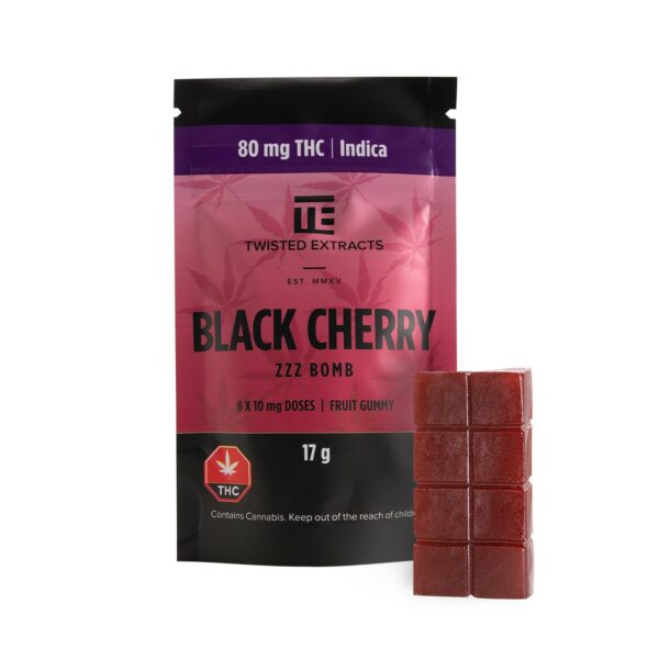 Twisted Extracts – Black Cherry – Zzz Bombs – 80mg THC | CannaBudget Canada