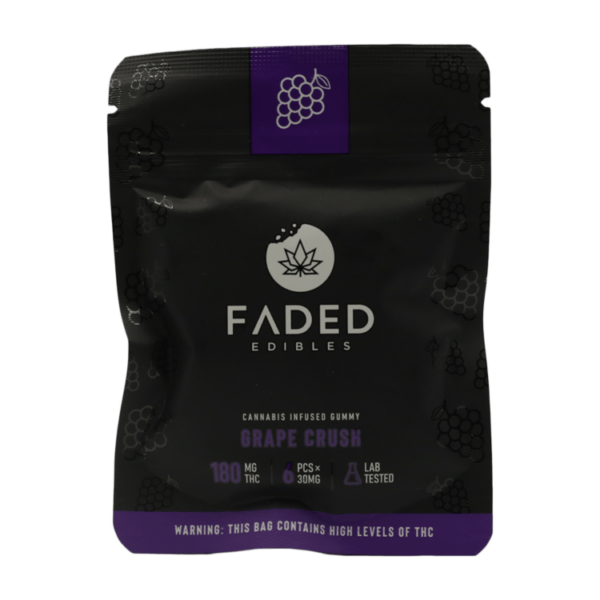 Faded Edibles – Grape Crush – 180mg | CannaBudget Canada