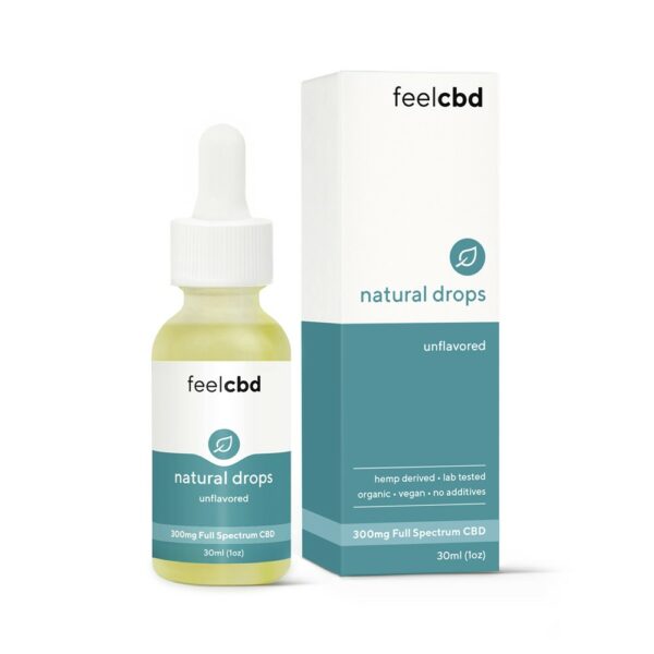 FeelCBD – Natural Drops – CBD Tincture 300mg | CannaBudget Canada