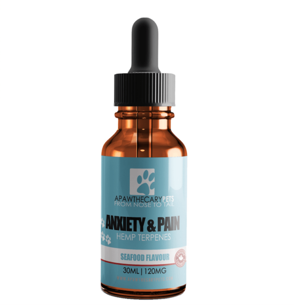 Apawthecary Pets – Anxiety & Pain Tincture – Seafood Medley Flavour 120mg | CannaBudget Canada