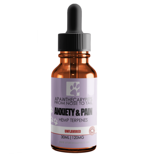 Apawthecary Pets – Anxiety & Pain Tincture – Unflavoured 120mg | CannaBudget Canada