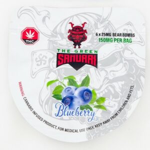 The Green Samurai – Blueberry Gummies – 150mg | CannaBudget Canada