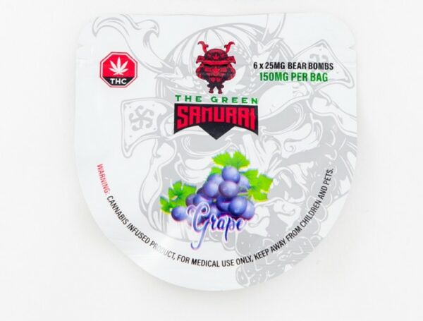 The Green Samurai – Grape Gummies – 150mg | CannaBudget Canada