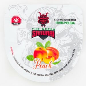 The Green Samurai – Peach Gummies – 150mg | CannaBudget Canada