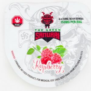 The Green Samurai – Raspberry Gummies – 150mg | CannaBudget Canada