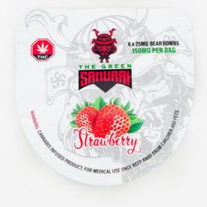 The Green Samurai – Strawberry Gummies – 150mg | CannaBudget Canada