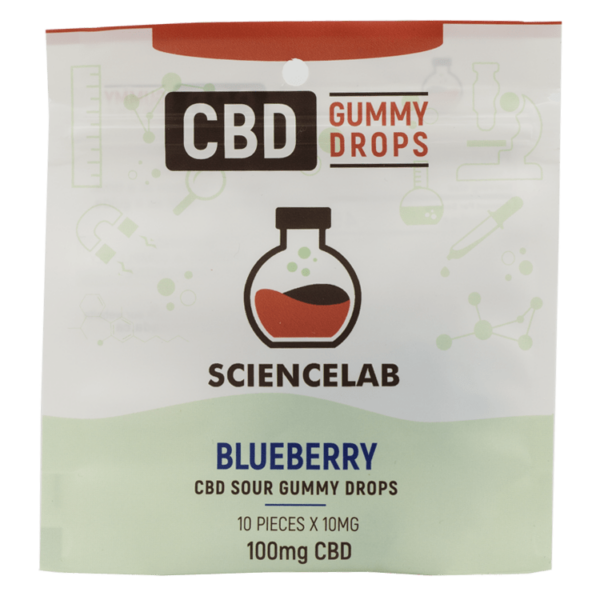 Sciencelab – CBD Sour Gummy Drops – Blueberry 100mg CBD | CannaBudget Canada