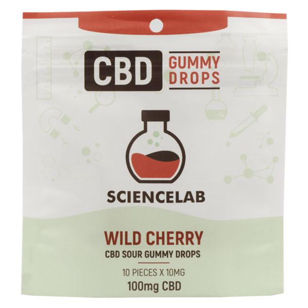Sciencelab – CBD Sour Gummy Drops – Wild Cherry 100mg CBD | CannaBudget Canada