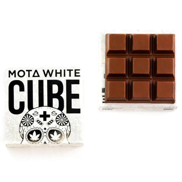 MOTA White Cube – 180mg CBD Milk Chocolate Cube | CannaBudget Canada