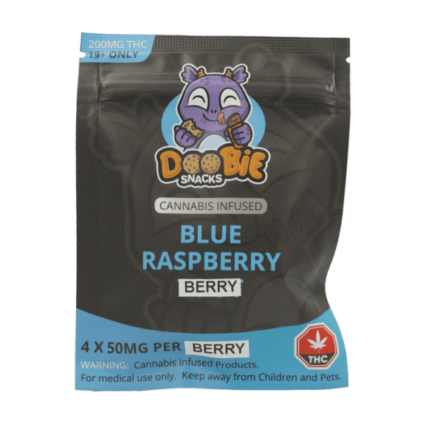 Doobie Snacks – Blue Raspberry – 200mg THC | CannaBudget Canada