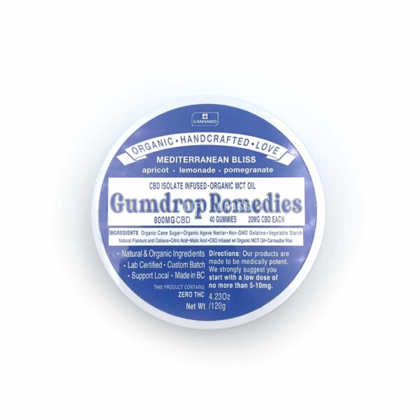 Gumdrop Remedies – Mediterranean Bliss Gummies – 800mg CBD | CannaBudget Canada