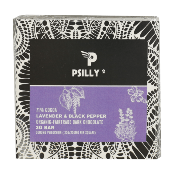 Psilly – Dark Chocolate Bar – Lavender & Black Pepper | CannaBudget Canada