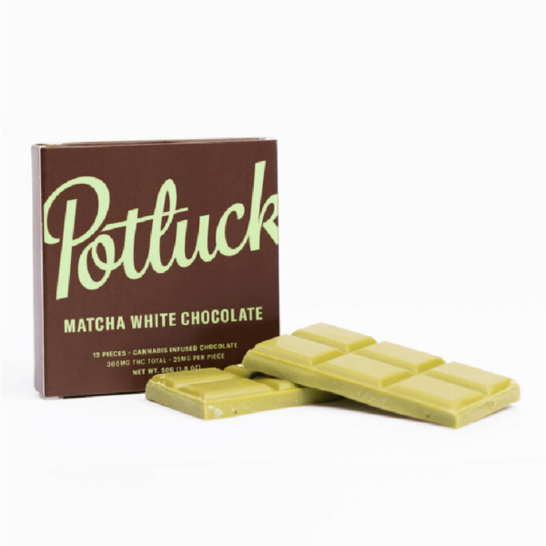 Potluck – Infused Chocolate – Matcha White Chocolate – 300mg THC | CannaBudget Canada