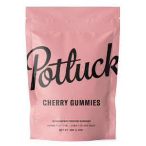 Potluck Extracts – Cherry Gummies – 200mg THC | CannaBudget Canada