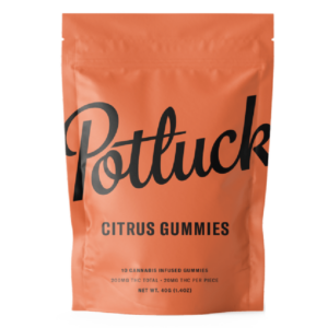 Potluck Extracts – Citrus Gummies – 200mg THC | CannaBudget Canada