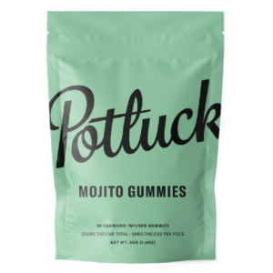 Potluck Extracts – Mojito Gummies (1:1) – 100mg THC / 100mg CBD | CannaBudget Canada