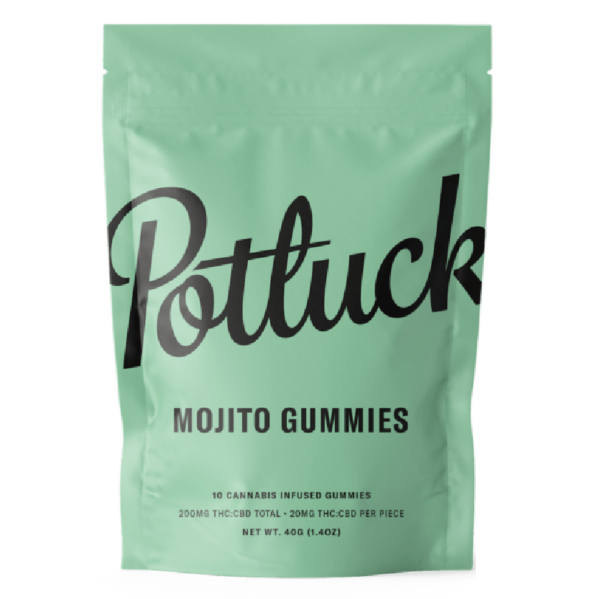 Potluck Extracts – Mojito Gummies (1:1) – 100mg THC / 100mg CBD | CannaBudget Canada