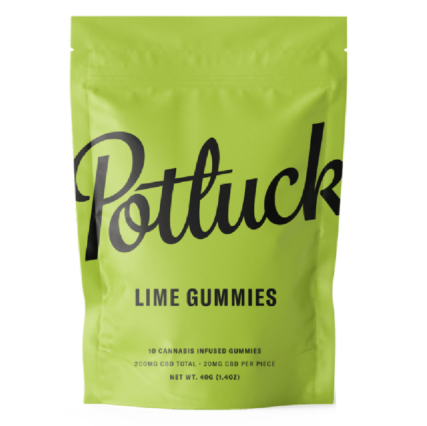 Potluck Extracts – Lime Gummies (CBD) – 200mg | CannaBudget Canada