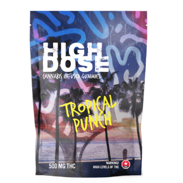 High Dose – cannabis Infused Gummies – Tropical Punch – 500mg/1000mg | CannaBudget Canada