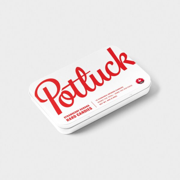 Potluck – Hard Candy – Strawberry Banana- 300mg THC | CannaBudget Canada